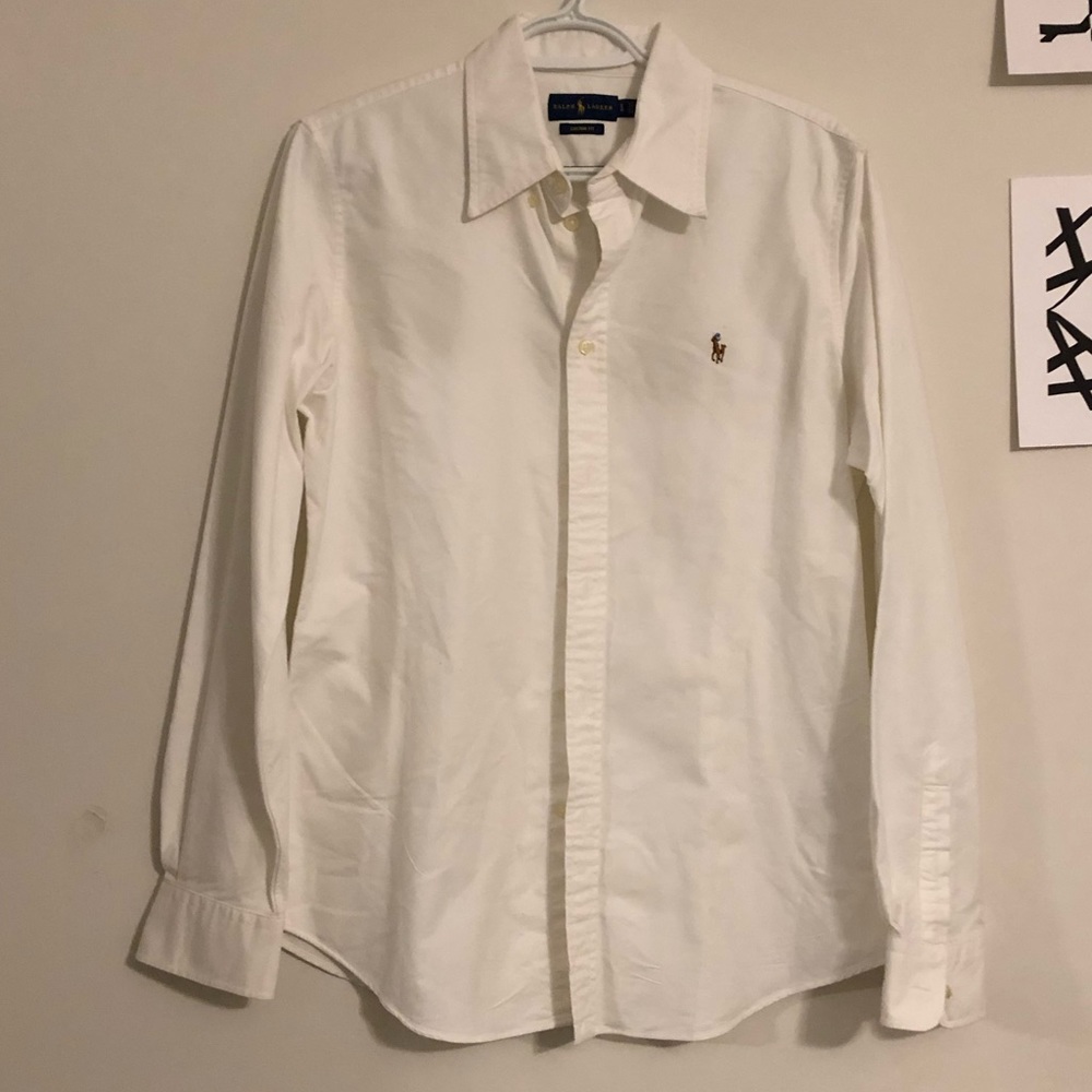 NWOT White Ralph Lauren Button Down